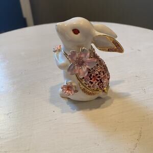 Tokyo Ginza Picals Jewelry Box Moon‎ Rabbit With Crystal Zodiac Decoration Year